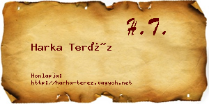 Harka Teréz névjegykártya